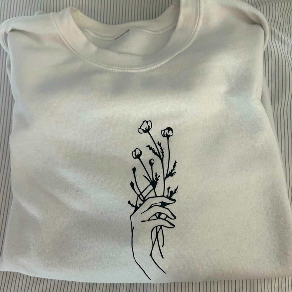 White crew neck